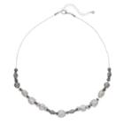 Silver Tone Beaded Necklace, Women's