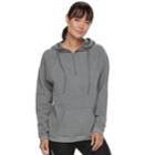 Women's Tek Gear&reg; 1/4 Zip Fleece Hoodie, Size: Xxl, Dark Grey