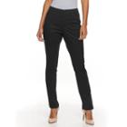 Women's Gloria Vanderbilt Anita Sateen Straight-leg Pants, Size: 8 Short, Black