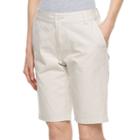 Women's Caribbean Joe Clean Front Skimmer Capris, Size: 16, Dark Beige
