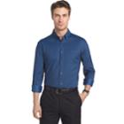 Big & Tall Van Heusen Traveler Regular-fit Stretch Performance Dress Shirt, Men's, Size: L Tall, Blue Other