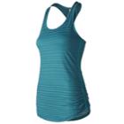 Women's New Balance Striped Perfect Tank, Size: Large, Grey Other