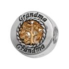 Individuality Beads Sterling Silver & 14k Gold Over Silver Grandma Family Tree Bead, Women's, Multicolor