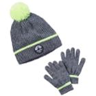 Boys 4-20 Carter's Marbled Hat & Gloves Set, Light Grey