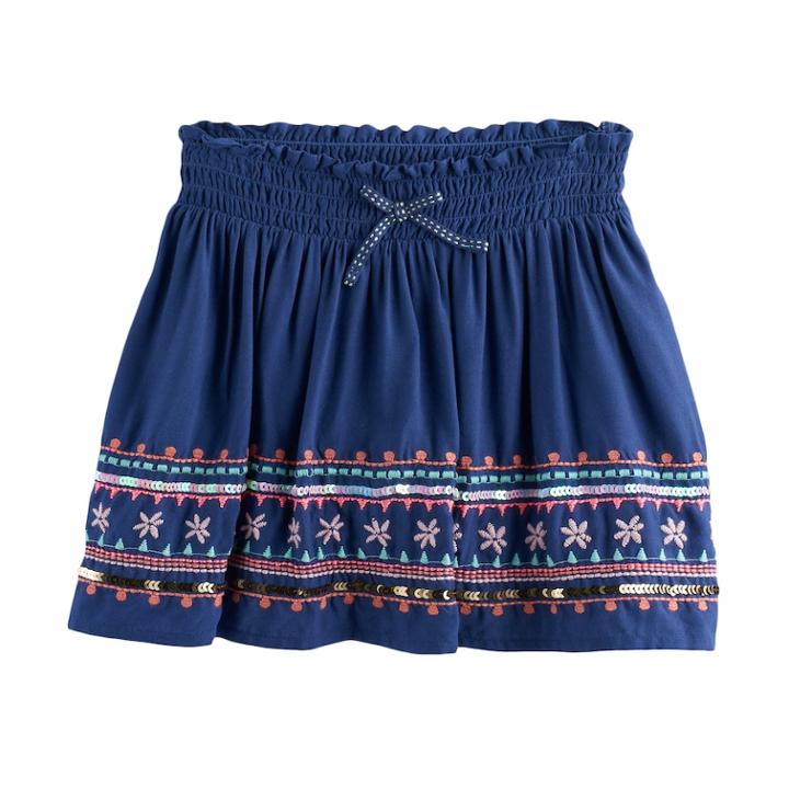 Girls 4-12 Sonoma Goods For Life&trade; Embellished Skort, Size: 12, Med Blue