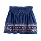 Girls 4-12 Sonoma Goods For Life&trade; Embellished Skort, Size: 12, Med Blue