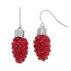 Red String Light Nickel Free Drop Earrings, Women's, Multicolor