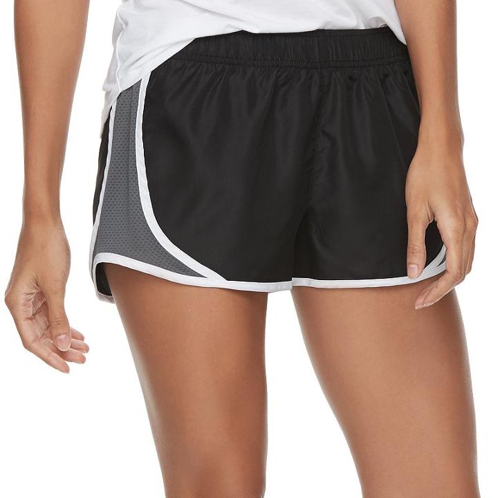 Juniors' So&reg; Side-stripe Running Shorts, Girl's, Size: Xl, Black