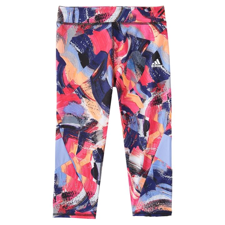Girls 4-6x Adidas Practice Printed Carpi Leggings, Size: 5, Navy Print