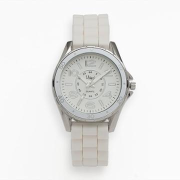Vivani Watch - Women's Rubber, White