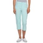 Women's Croft & Barrow&reg; Twill Utility Capris, Size: 16, Turquoise/blue (turq/aqua)