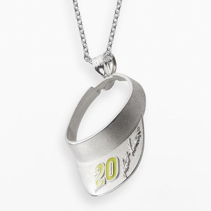 Insignia Collection Nascar Matt Kenseth Sterling Silver 20 Visor Pendant, Adult Unisex, Size: 18, Yellow