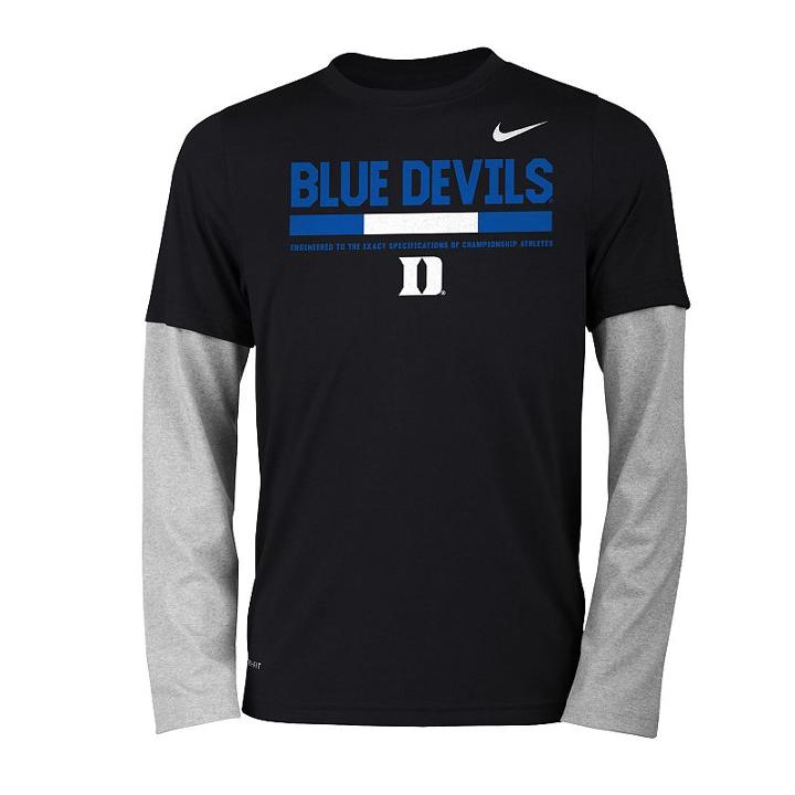 Boys 8-20 Nike Duke Blue Devils Legend Tee Set, Size: Xl 18-20, Black