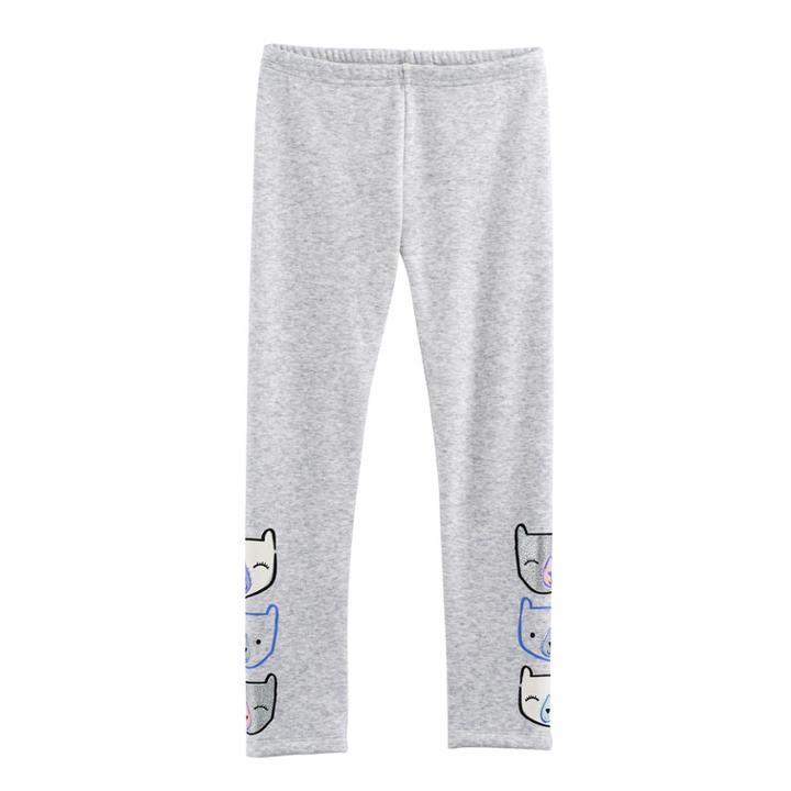 Girls 4-10 Jumping Beans&reg; Fleece-lined Leggings, Size: 6, Light Grey