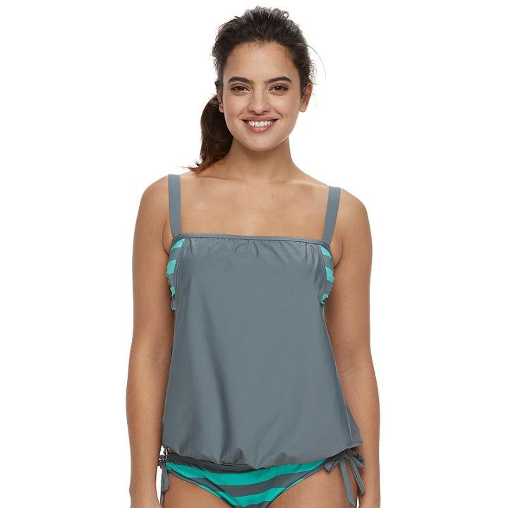 Women's N 2-in-1 Tankini Top, Size: Xl, Turquoise/blue (turq/aqua)