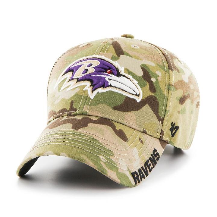 Adult '47 Brand Baltimore Ravens Multicam Myers Adjustable Cap, Ovrfl Oth