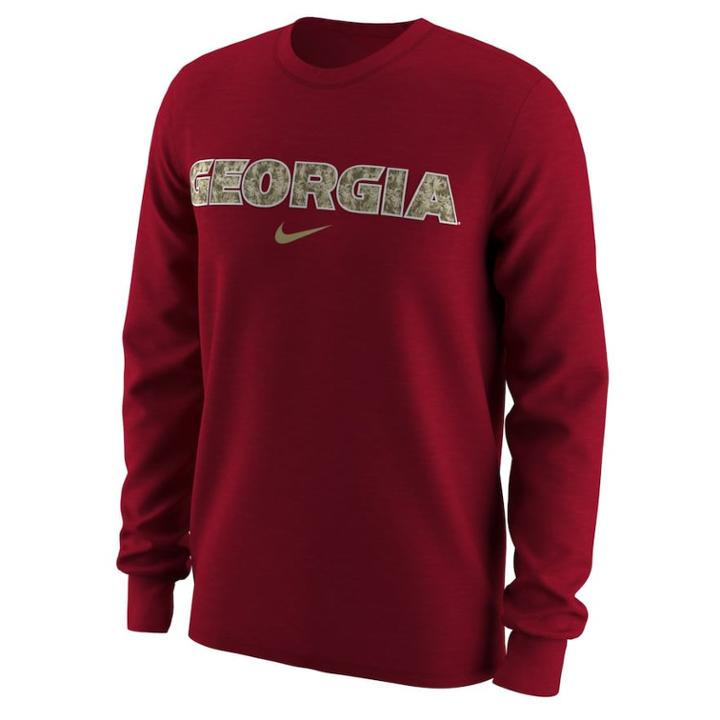 Men's Nike Georgia Bulldogs Camo Wordmark Tee, Size: Xxl, Red