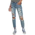 Juniors' Almost Famous Mid-rise Destructed Skinny Jeans, Teens, Size: 5, Orange