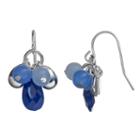 Chaps Blue Beaded Cluster Drop Earrings, Women's, Light Blue