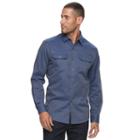 Men's Apt. 9&reg; Flex Stretch Woven Button-down Shirt, Size: Xl, Blue