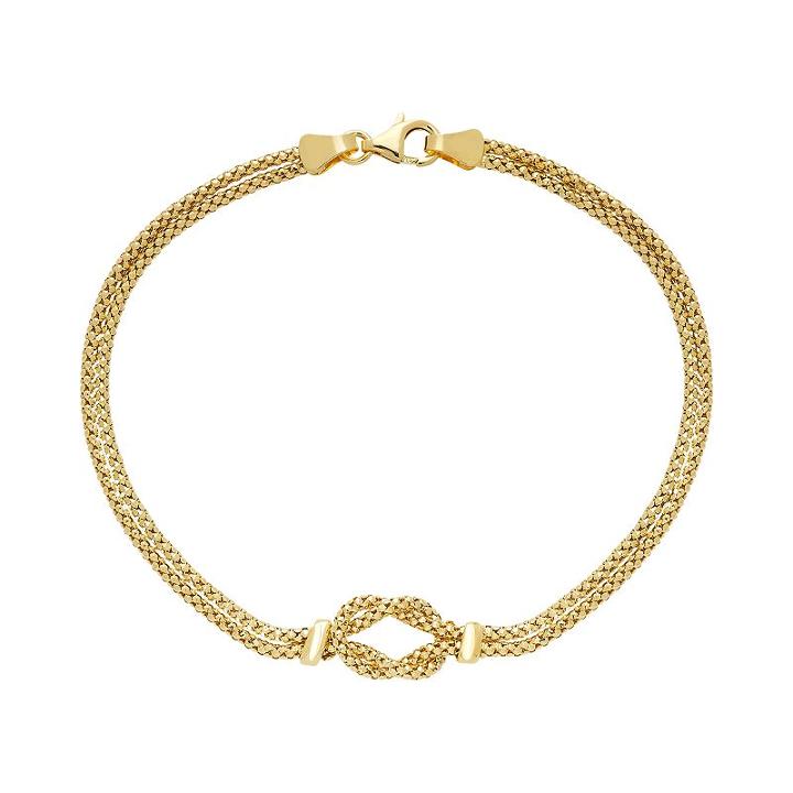 10k Gold Knot Bracelet, Women's, Size: 7.5, Yellow