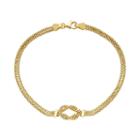 10k Gold Knot Bracelet, Women's, Size: 7.5, Yellow