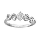 Love Is Forever Diamond Accent Sterling Silver Infinity Heart Ring, Women's, Size: 7, White