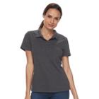Petite Croft & Barrow&reg; Classic Solid Polo, Women's, Size: M Petite, Dark Grey