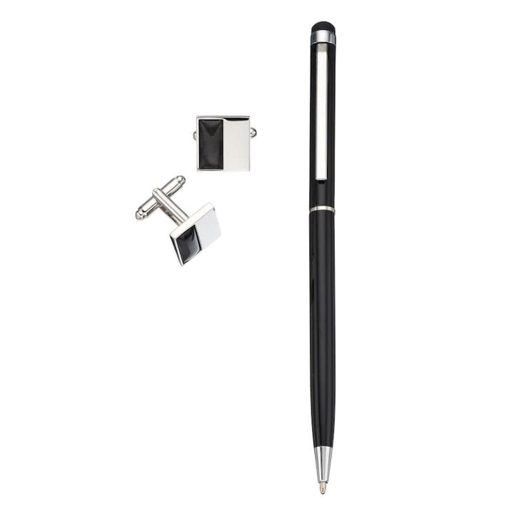 Men's Cuff Links & Ballpoint Pen Set, Multicolor