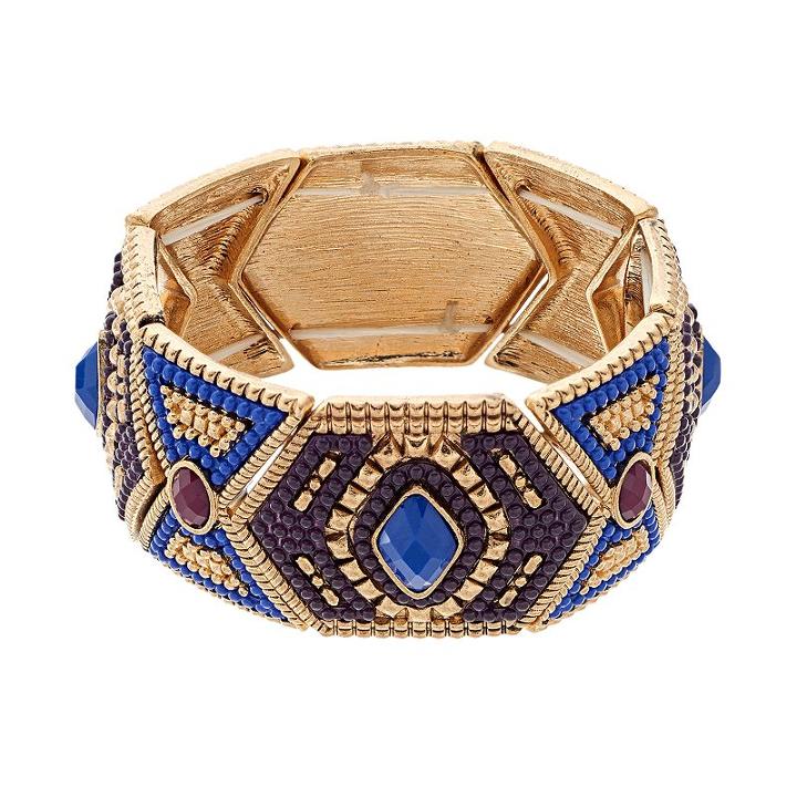 Gs By Gemma Simone Earth Goddess Collection Stretch Bracelet, Women's, Size: 8, Multicolor