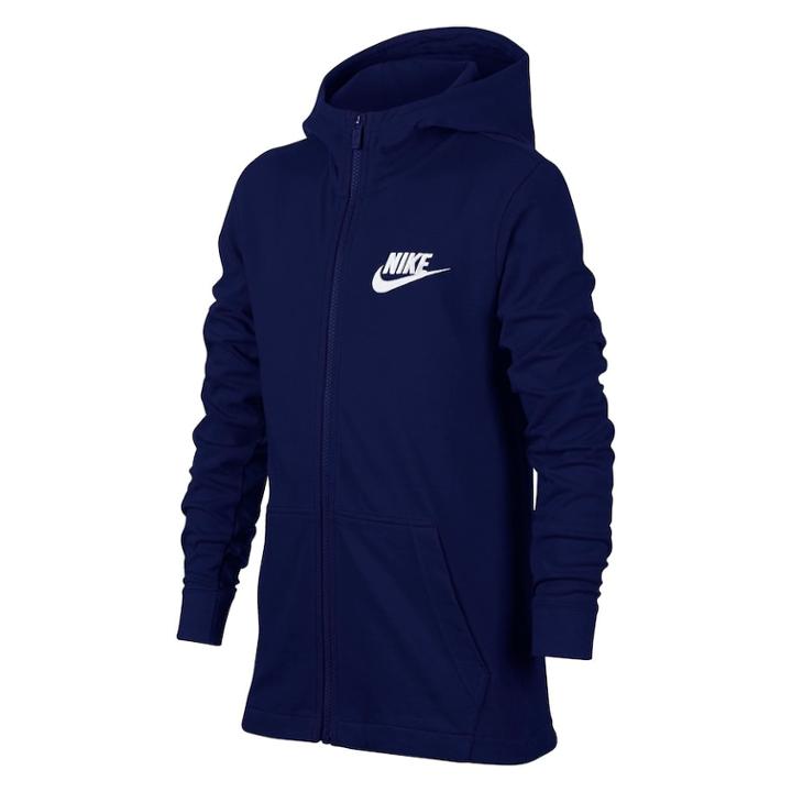 Boys 8-20 Nike Jersey Full-zip Hoodie, Size: Small, Blue