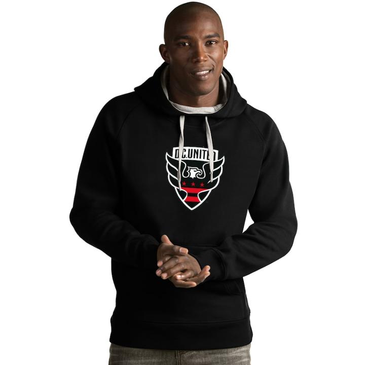 Men's Antigua Dc United Victory Logo Hoodie, Size: Large, Black