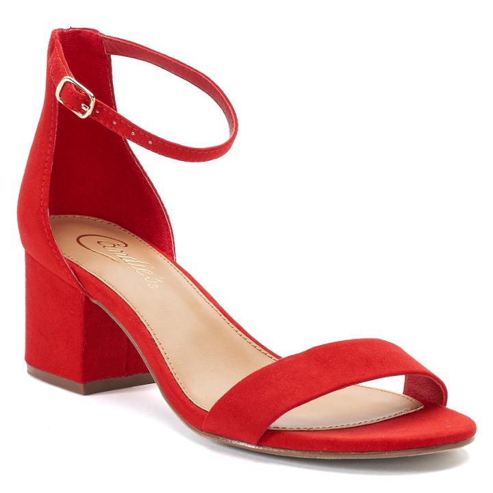 Candie's&reg; Cosmos Women's Block-heel Dress Shoes, Size: Medium (10), Med Red
