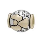 Individuality Beads 14k Gold Over Silver And Sterling Silver Guardian Angel Bead, Women's, Yellow