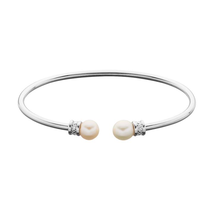 Simply Vera Vera Wang Sterling Silver Freshwater Cultured Pearl Cuff Bracelet, Women's, Size: 7, White