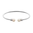 Simply Vera Vera Wang Sterling Silver Freshwater Cultured Pearl Cuff Bracelet, Women's, Size: 7, White