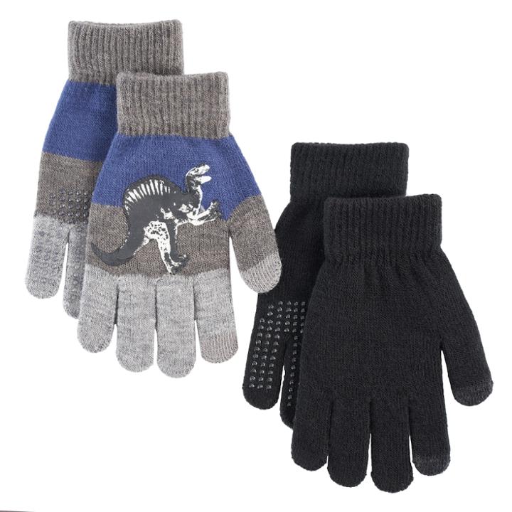 Boys Dinosaur 2-pack Gloves, Multicolor