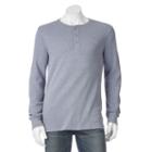 Big & Tall Sonoma Goods For Life&trade; Heathered Thermal Henley, Men's, Size: 3xl Tall, Med Blue