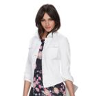 Women's Elle&trade; Ruffle Jean Jacket, Size: Xxl, White