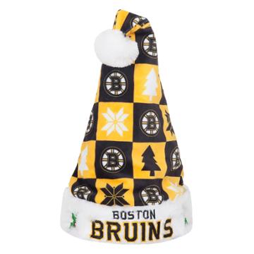 Foco Boston Bruins Christmas Santa Hat, Multicolor