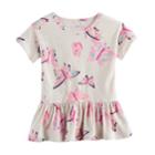 Girls 4-12 Sonoma Goods For Life&trade; Peplum Printed Tee, Size: 6x, Lt Beige