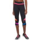 Women's Fila Sport&reg; Mesh Color Block Capri Leggings, Size: Large, Black