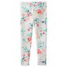 Girls 4-8 Carter's Printed Leggings, Girl's, Size: 6x, Light Grey