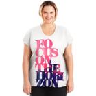Plus Size Just My Size Graphic Dolman Tee, Women's, Size: 1xl, White Oth