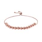 Sterling Silver Beaded Lariat Bracelet, Women's, Pink