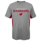 Boys 8-20 Wisconsin Badgers Mainframe Performance Tee, Size: L 14-16, Grey
