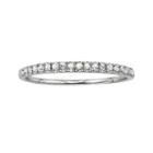 Forever Brilliant 14k White Gold 1/7-ct. T.w. Round-cut Lab-created Moissanite Band, Women's, Size: 7