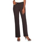 Women's Dana Buchman Straight-leg Dress Pants, Size: 12, Dark Brown