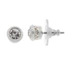 Lc Lauren Conrad Crown Nickel Free Button Stud Earrings, Women's, Silver