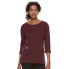 Women's Croft & Barrow&reg; Pullover Tunic Top, Size: Medium, Red